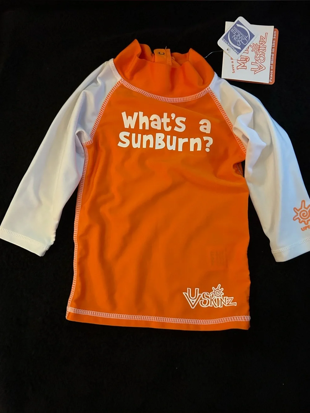 Skin Orange & White Kids Rashguard - 